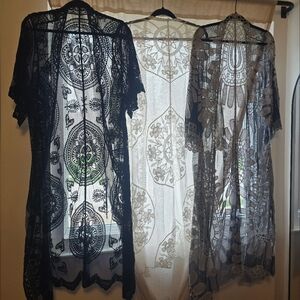 Elegant Lace Kimono Cardigan